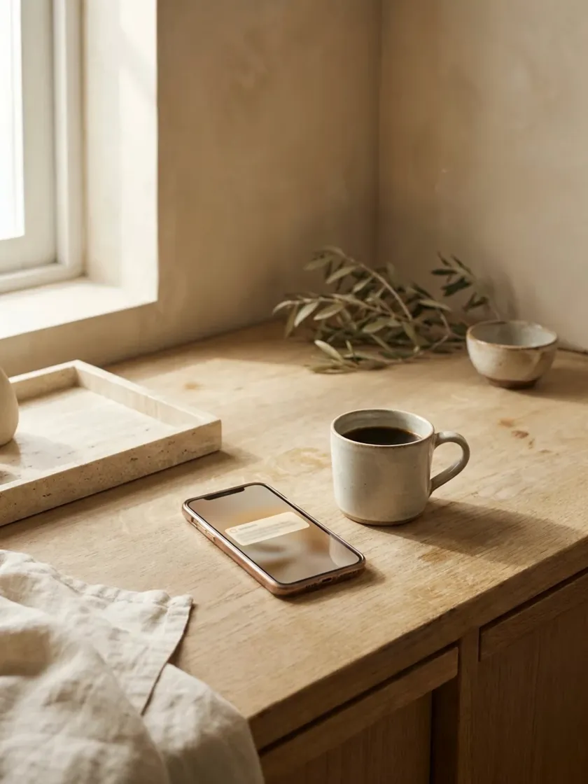 Phone showing the morning digest notification